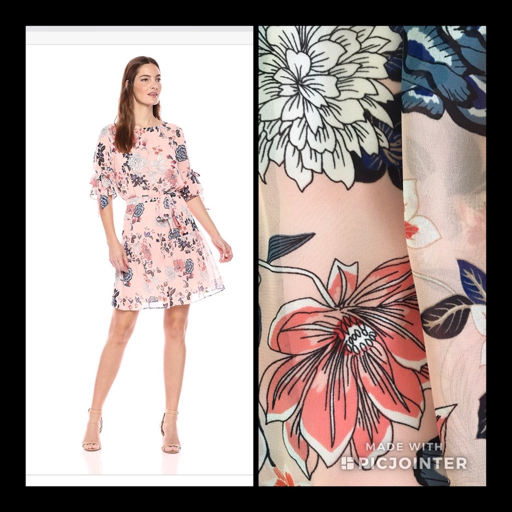 Vince Camuto floral flounce dress size 12